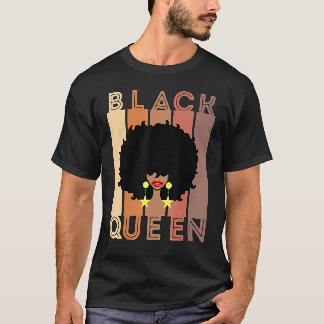 Camiseta Melanin Melanin Poppin Queen Black Chica Magic (Anverso)