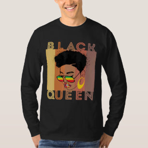 Camiseta Melanin Melanin Poppin Reina Afro Chica Negra M