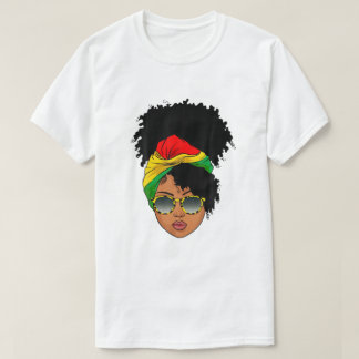 Camiseta Melanin Melanin Reina de la mujer negra africana H