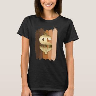 Camiseta Melanin Money Entrepreneurs Dollar Money Rótulo