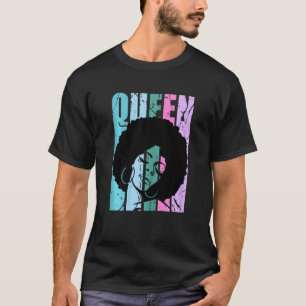 Camiseta Melanin Mujeres Afro-Cabello Africano-Estadouniden