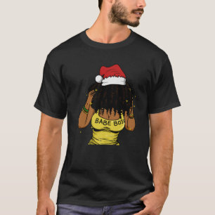 Camiseta Melanin Mujeres Chicas negras Navidades Magia Funn