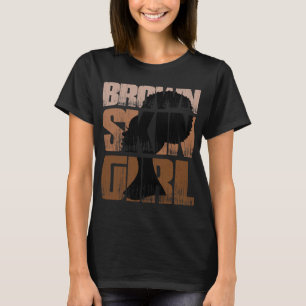 Camiseta Melanin Negro Reina Chica de piel marrón mágica Ju
