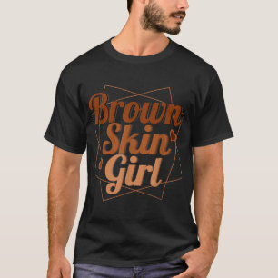 Camiseta Melanin Negro Reina Chica de piel marrón mágica Ju