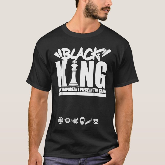 Camiseta Melanin Negro Rey Padres Día más hombres tamaño (Anverso)