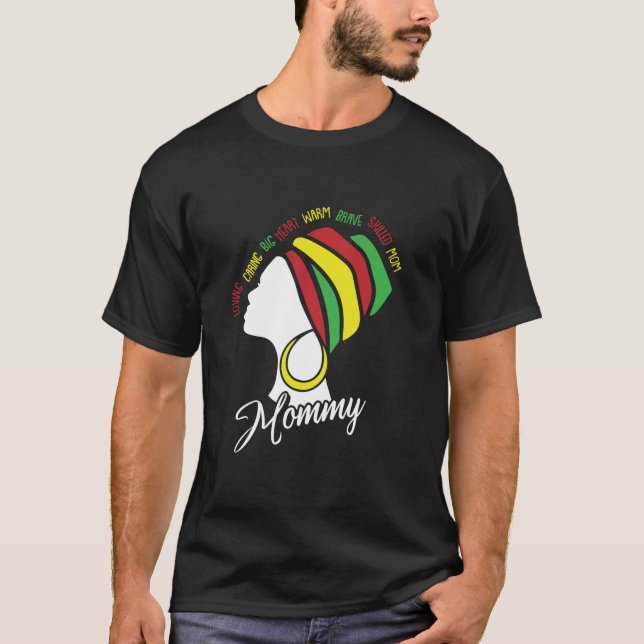Camiseta Melanin Orgullo Mami Negra Afro Cabello Natural Ma (Anverso)