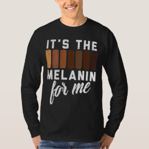 Camiseta Melanin Para Mí Orgullo Negro BHM Hombres Africano