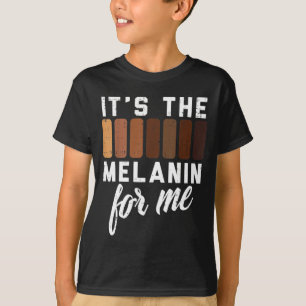 Camiseta Melanin Para Mí Orgullo Negro BHM Hombres Africano