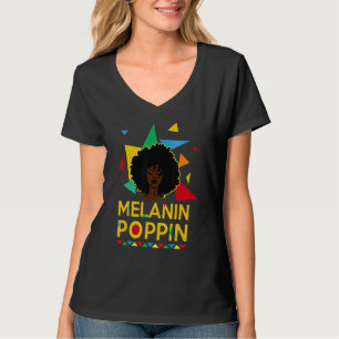 Camiseta Melanin Poppin African Black Queen Women Fuerte Af