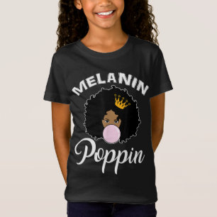 Camiseta Melanin Poppin Afro Queen Guay Mes de historia neg