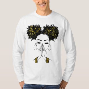 Camiseta Melanin Poppin Chica negro Magic Plus Size Faiba B