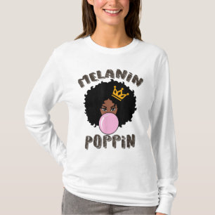 Camiseta Melanin Poppin Mes de historia negra para mujeres