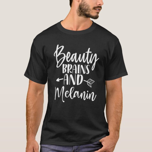 Camiseta Melanin Poppin Negro Chica Magic Plus Tamaño Negro (Anverso)