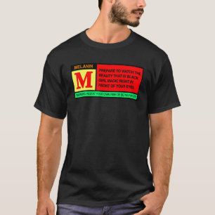 Camiseta Melanin Poppin Rated M Cautela Chica negro Definit