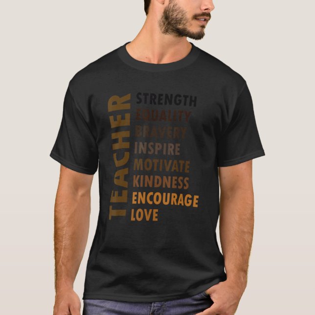 Camiseta Melanin profesor de Historia Negra Mes Afro Negro  (Anverso)