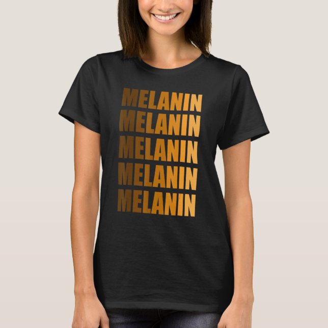 Camiseta Melanin Queen African American Strong Black Natura (Anverso)