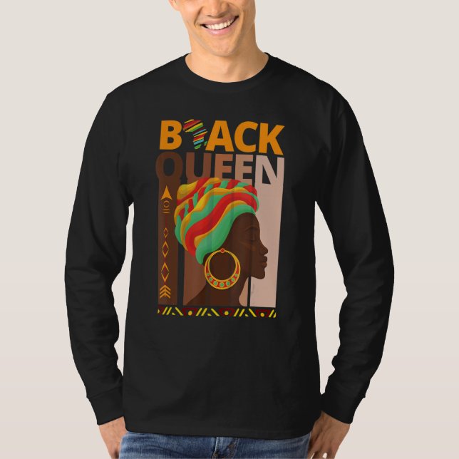Camiseta Melanin Queen African American Strong Black Natura (Anverso)