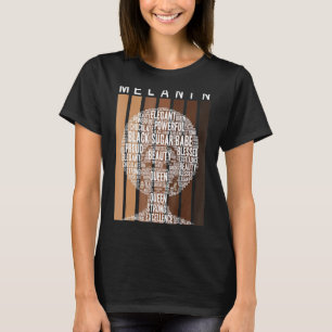 Camiseta Melanin Queen African American Strong Natura Negra