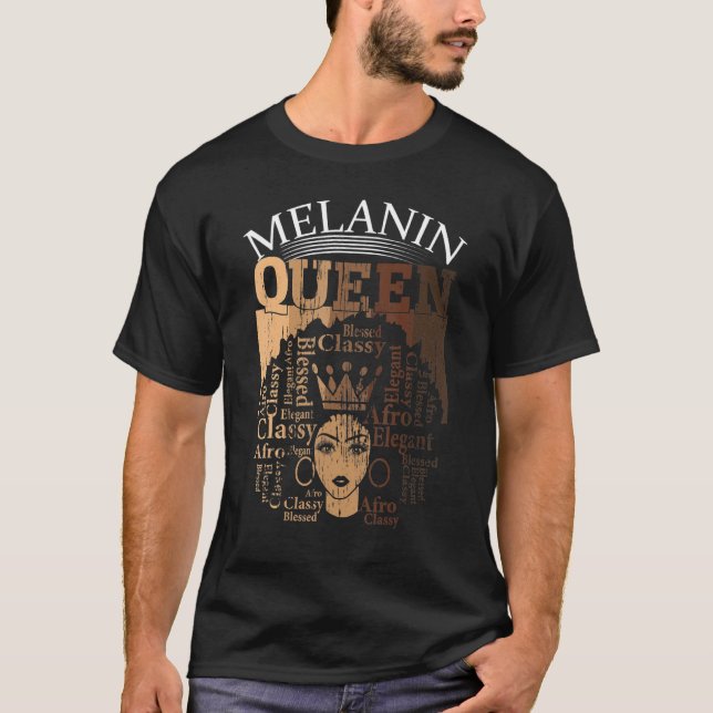 Camiseta Melanin Queen African American Women Black History (Anverso)