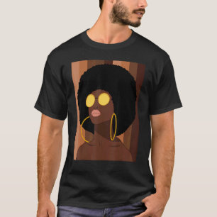 Camiseta Melanin Queen Afro Lady African American Women's B