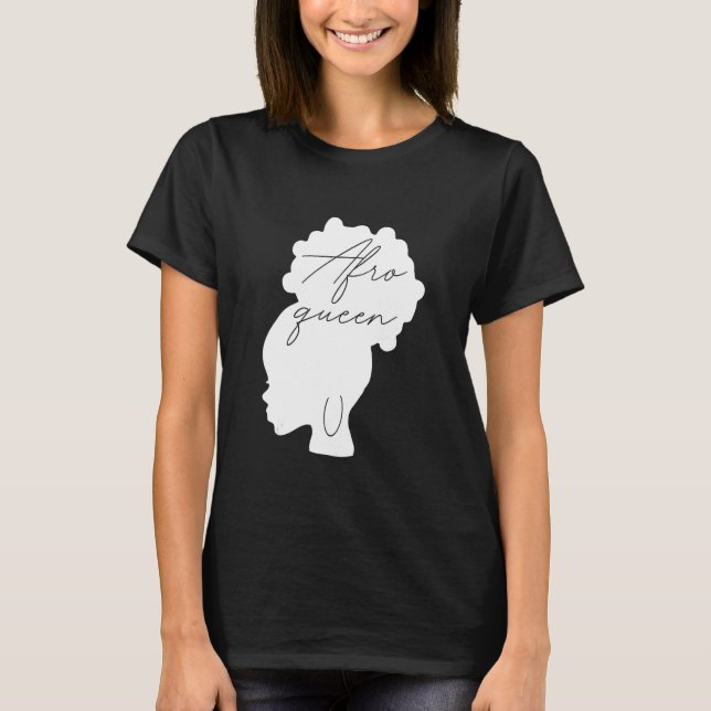 Camiseta Melanin Queen Afro Queen (Anverso)