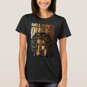 Camiseta Melanin Queen Black History Mono Afro African Pri