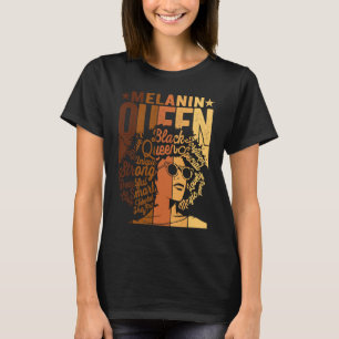 Camiseta Melanin Queen BLM African American Strong Na