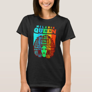 Camiseta Melanin Queen Cute mujeres negras Sista Hermana Di