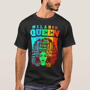 Camiseta Melanin Queen Cute mujeres negras Sista Hermana Di