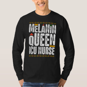 Camiseta Melanin Queen ICU Enfermera historia negra intensi