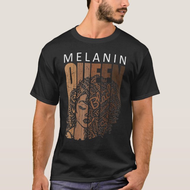 Camiseta Melanin Queen Tee African American Strong Black Na (Anverso)