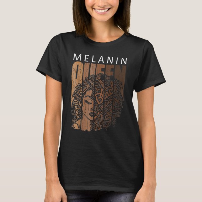 Camiseta Melanin Queen Tee African American Strong Black Na (Anverso)