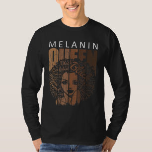 Camiseta Melanin QueenStrong Black African American Natural