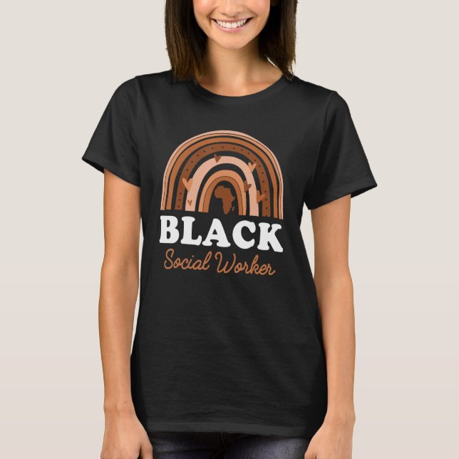 Camiseta Melanin Rainbow Social Work Bs (Anverso)