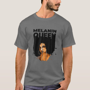 Camiseta Melanin Reina 100% Melanin Afro-Americano Negro Su