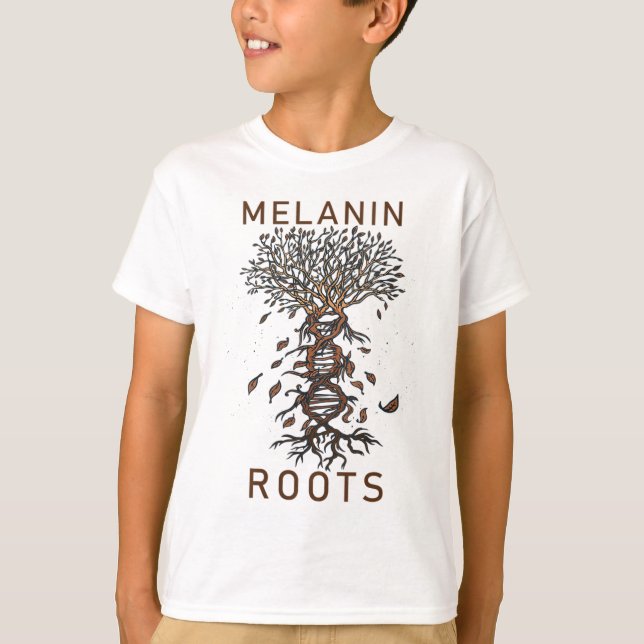 Camiseta Melanin remonta a la historia negra Orgullo negro (Anverso)