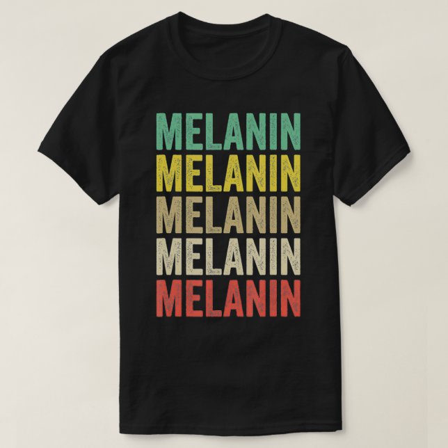 Camiseta Melanin Ropa Regalo Hombres Afroamericano Blac (Diseño del anverso)
