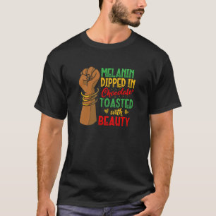Camiseta Melanin se sumergió en un chocolate tostado con un