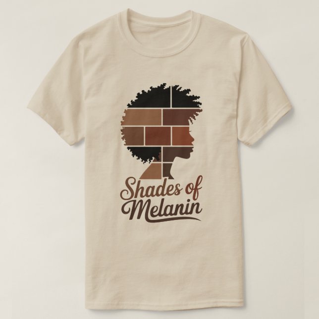 Camiseta Melanin shad Black Queen | Afro Woman Junetdecio (Diseño del anverso)
