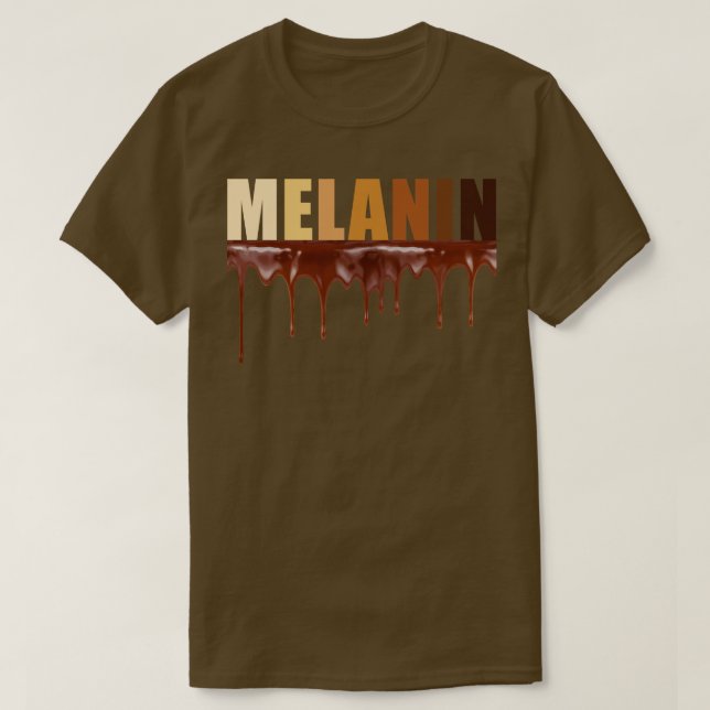 Camiseta Melanin Shades Chocolate Regalo del Orgullo Negro (Diseño del anverso)