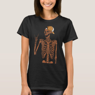 Camiseta Melanin Skeleton Rock mano Black History Mono BLM