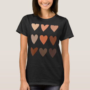 Camiseta Melanin Skin Tone Hearts Be Kind Black History Mon