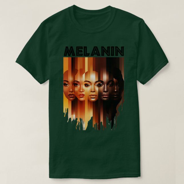 Camiseta Melanin Sombra Belleza Para Las Mujeres (Diseño del anverso)