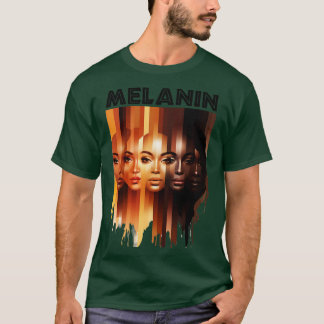 Camiseta Melanin Sombra Belleza Para Las Mujeres