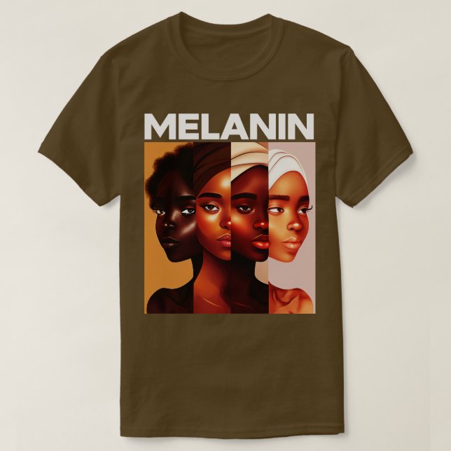 Camiseta Melanin tila orgullo negro afrocéntrico (Diseño del anverso)