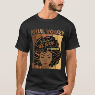 Camiseta Melanin trabajador social afro pelo negro Monto de