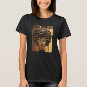 Camiseta Melanin trabajador social afro pelo negro Monto de