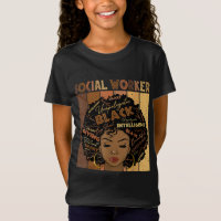 Melanin trabajador social afro pelo negro Monto de