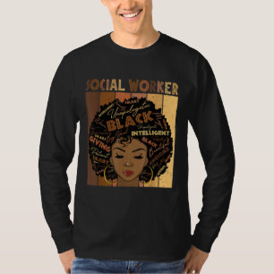 Camiseta Melanin trabajador social afro pelo negro Monto de