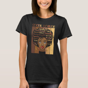 Camiseta Melanin trabajador social afro pelo negro Monto de